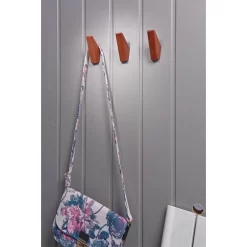 Wooden Hook Set - Walnut Effect -Optimal Furniture Store 12839190 5394833201624114