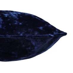 None Large Crushed Velvet Cushion - Navy - 58x58cm -Optimal Furniture Store 12839195 1304833171429285