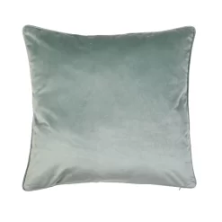 None Large Plain Velvet Cushion - Sage Green - 58x58cm