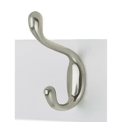 4 Coat Satin Nickel Hooks On White Shelf Combo -Optimal Furniture Store 12839422 1564847724997422