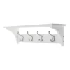 4 Coat Satin Nickel Hooks On White Shelf Combo 2 4 Coat Satin Nickel Hooks On White Shelf Combo -Optimal Furniture Store 12839422 1614845860280069