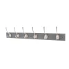 6 Victorian Satin Nickel Hooks On Slate Grey Bloc Board -Optimal Furniture Store 12839545 7164845862039098