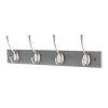 4 Victorian Satin Nickel Hooks On Slate Grey Bloc Board -Optimal Furniture Store 12839547 1354845861908277