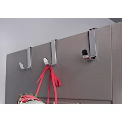 None Budget Over The Door Hooks - Polished Chrome - 3 Pack -Optimal Furniture Store 12839946 3374850005960695