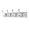 None White Hook Rail - Polished Chrome - 4 Hooks 2 None White Hook Rail - Polished Chrome - 4 Hooks -Optimal Furniture Store 12840010 3064846180789548