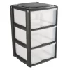 Mobile Tower Unit With 3 Large Drawers - Volcanic Ash With Frosted Drawers -Optimal Furniture Store 12840081 1144900093316826