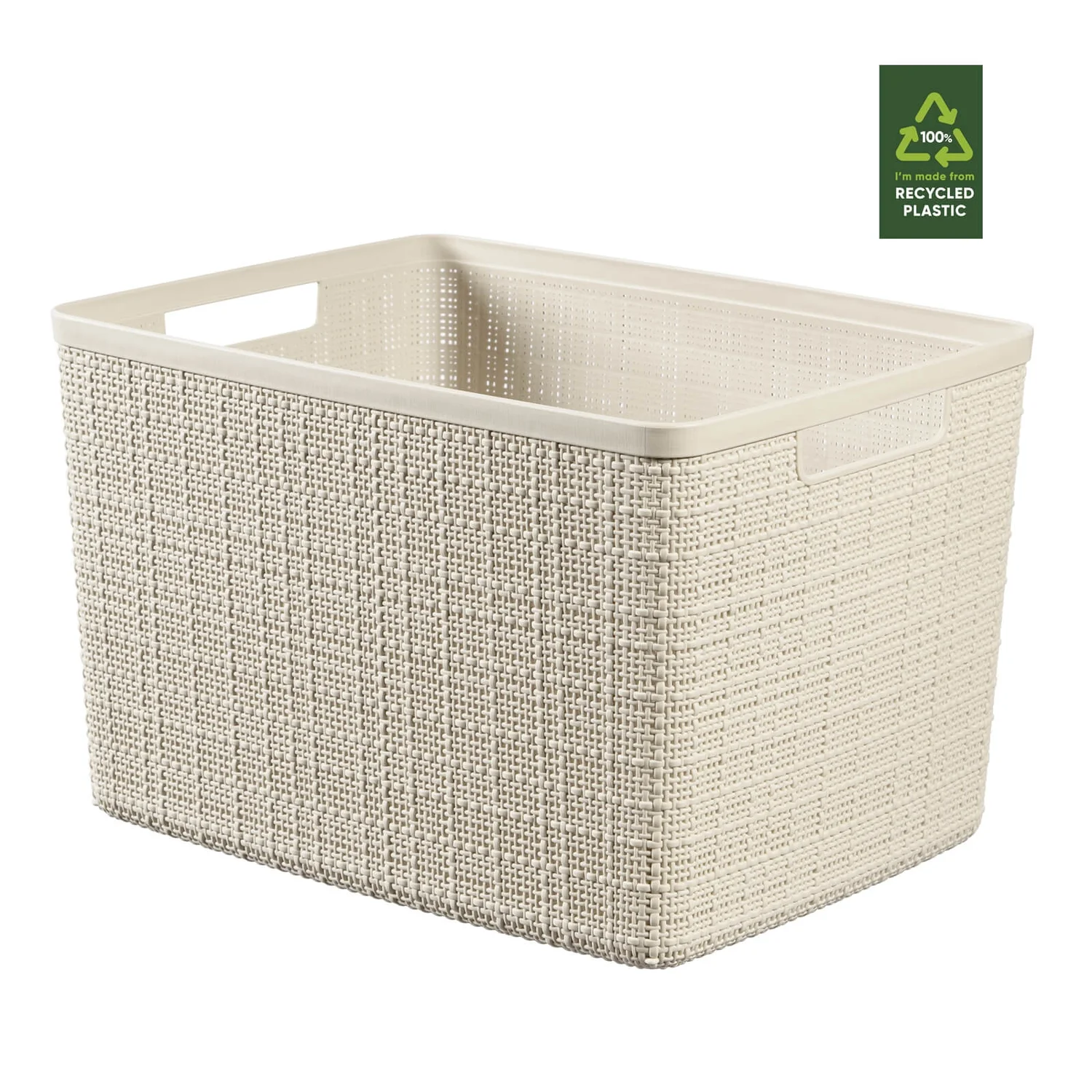 Curver Jute Large Basket - 20L - Off White 3 Curver Jute Large Basket - 20L - Off White