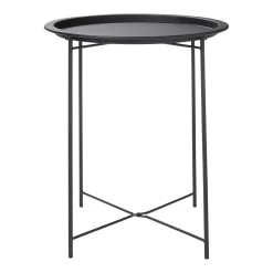 Metal Folding Side Table - Black -Optimal Furniture Store 12879001 1374940538715869