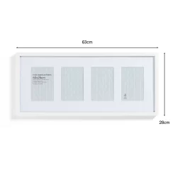 Box Photo Frame Multi Aperture - 60x25cm - White -Optimal Furniture Store 12879256 1764907795718792