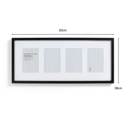Box Photo Frame Multi Aperture - 60x25cm - Black -Optimal Furniture Store 12879257 4224907795717052