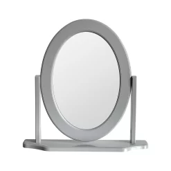Oval Dressing Table Mirror - Grey
