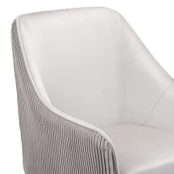 Pia Pleat Swivel Chair - Silver -Optimal Furniture Store 12882871 1784887373126236