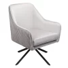 Pia Pleat Swivel Chair - Silver -Optimal Furniture Store 12882871 7524887373032990