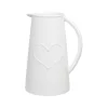 Ceramic Jug With Embossed Heart - White -Optimal Furniture Store 12886083 9254843705762119