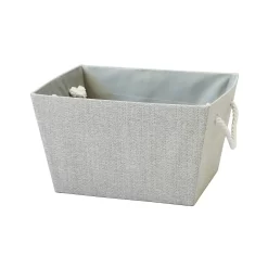 Neutral Herringbone Large Storage Basket