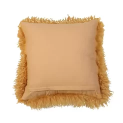 House Beautiful Real Mongolian Wool Cushion - Mustard - 38x38cm -Optimal Furniture Store 12887215 1084843806917199