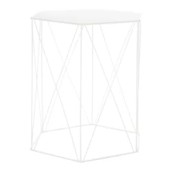 Hex Side Table Set Of 2 White -Optimal Furniture Store 12888151 2014947208431936