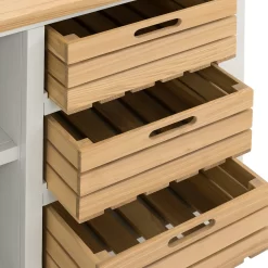 Ashstead Small Sideboard - Oak & Ivory -Optimal Furniture Store 12917103 1734897162955025