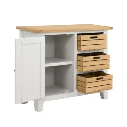 Ashstead Small Sideboard - Oak & Ivory -Optimal Furniture Store 12917103 6594897162675257