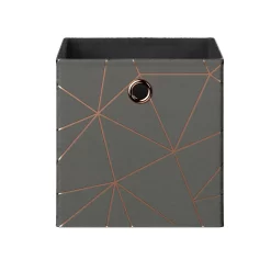 Clever Cube Velvet Geometric Insert - Grey & Rose Gold -Optimal Furniture Store 12932953 1544887876394671