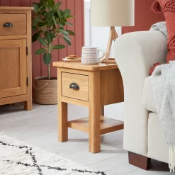 Norbury Side Table - Oak -Optimal Furniture Store 12940829 2204938652902471