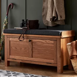 Norbury Hallway Bench - Oak -Optimal Furniture Store 12940842 1814893818891892