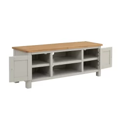 Norbury Wide TV Stand - Grey -Optimal Furniture Store 12940856 1484873338403434