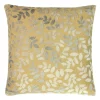 Cut Velvet Leaf Cushion - 45x45cm - Yellow -Optimal Furniture Store 12969624 5604900335917454