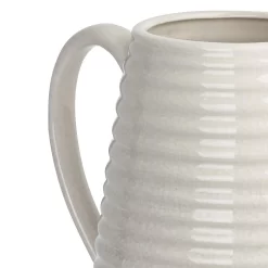 Crackle Effect Ribbed Jug - White -Optimal Furniture Store 13036255 3084894568186826