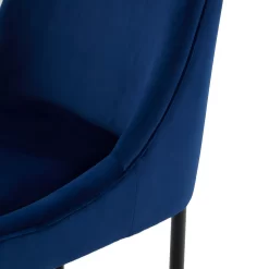 Ava Velvet Dining Chair - Set Of 2 - Navy -Optimal Furniture Store 13125758 1194978604708001