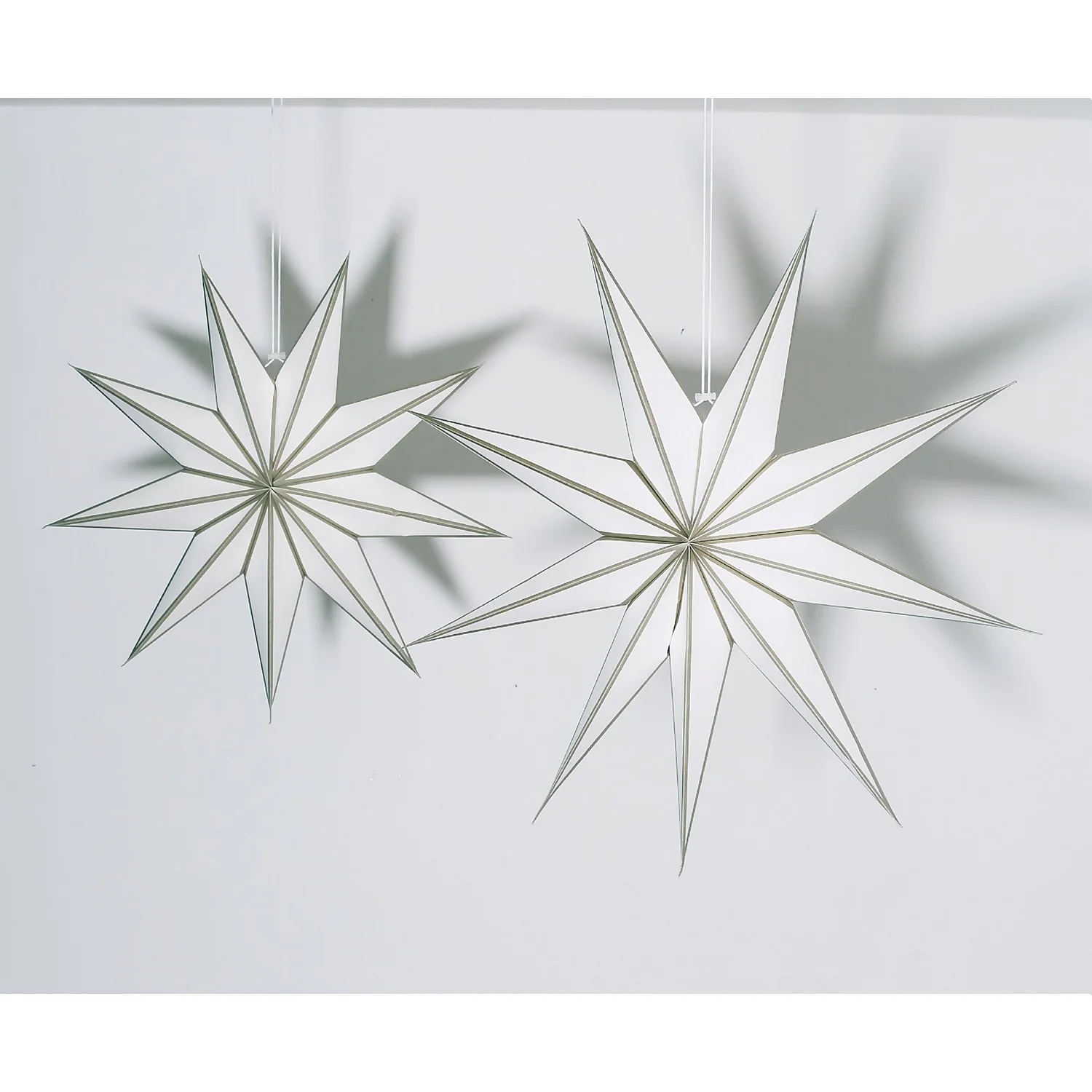 House Beautiful Wall Hanging Paper Star - Set Of 2 - Gold 3 House Beautiful Wall Hanging Paper Star - Set Of 2 - Gold
