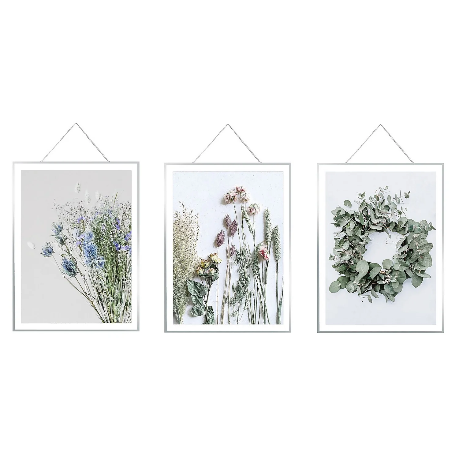 Floral Hanging Prints - Set Of 3 - 40x30cm 3 Floral Hanging Prints - Set Of 3 - 40x30cm