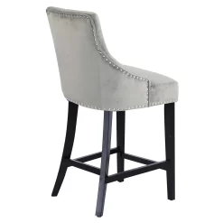 Annabelle Velvet Bar Stool - Grey -Optimal Furniture Store 13223761 2014927306609680