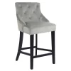 Annabelle Velvet Bar Stool - Grey -Optimal Furniture Store 13223761 4134927306457397