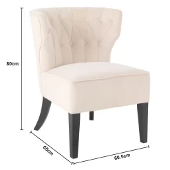 Sadie Velvet Accent Chair - Ivory 17 Sadie Velvet Accent Chair - Ivory -Optimal Furniture Store 13223762 1644927512217629