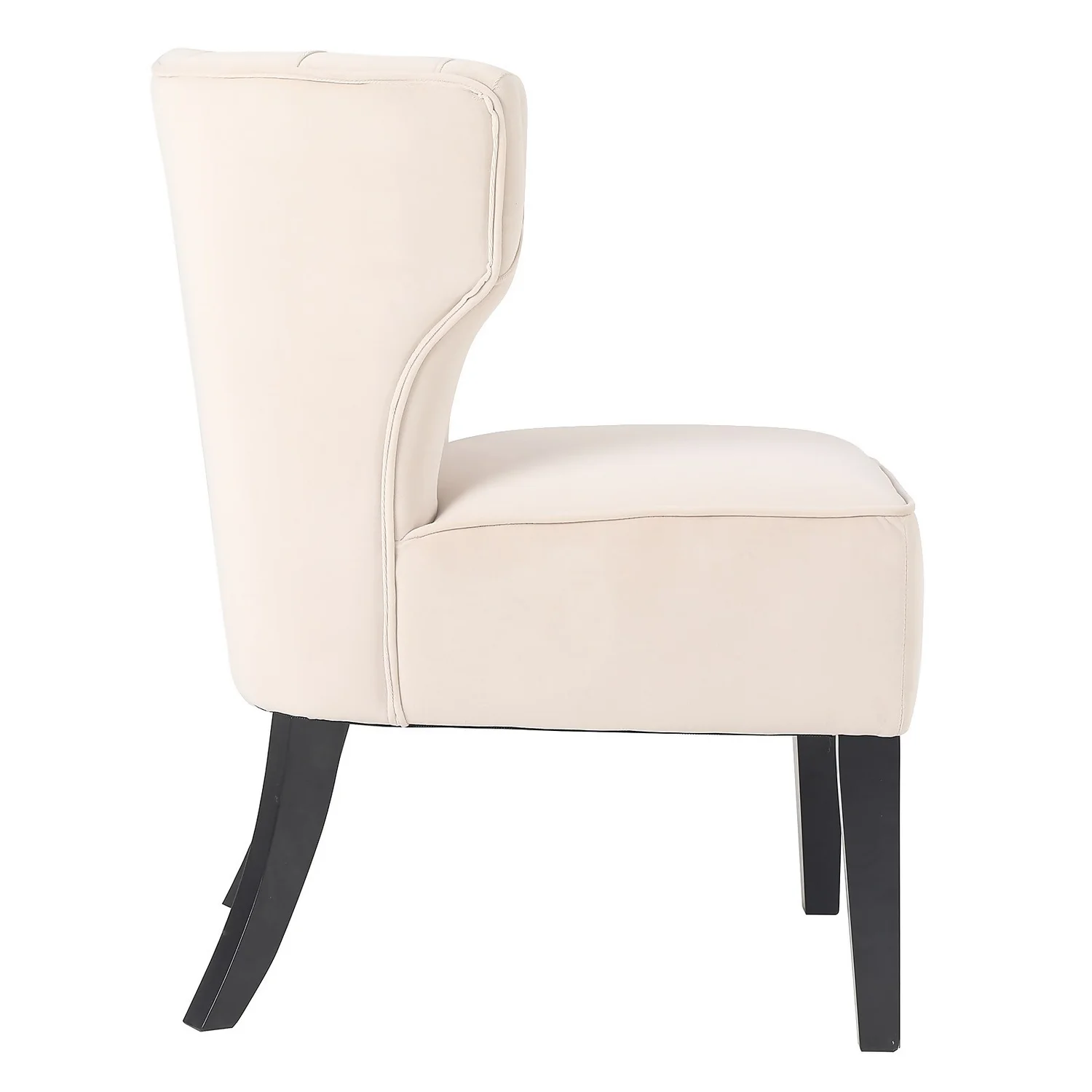 Sadie Velvet Accent Chair - Ivory 6 Sadie Velvet Accent Chair - Ivory - Image 4