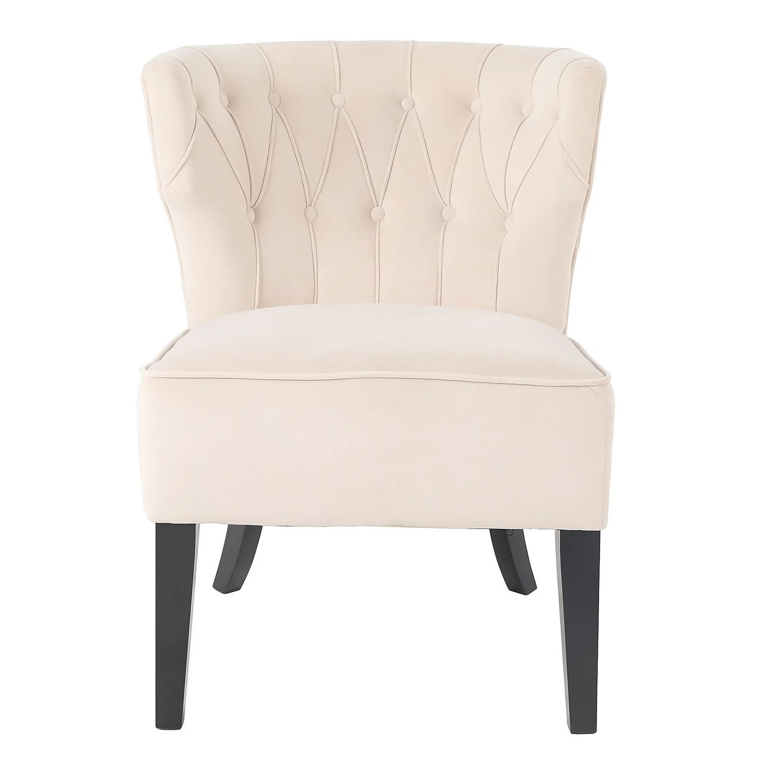 Sadie Velvet Accent Chair - Ivory 5 Sadie Velvet Accent Chair - Ivory - Image 3