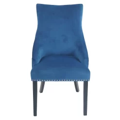 Annabelle Pleated Back Velvet Dining Chairs - Set Of 2 - Navy 13 Annabelle Pleated Back Velvet Dining Chairs - Set Of 2 - Navy -Optimal Furniture Store 13223766 2144926476902767