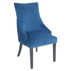 Annabelle Pleated Back Velvet Dining Chairs - Set Of 2 - Navy 12 Annabelle Pleated Back Velvet Dining Chairs - Set Of 2 - Navy -Optimal Furniture Store 13223766 6354926476878617