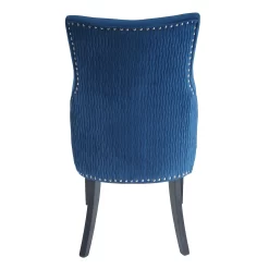 Annabelle Pleated Back Velvet Dining Chairs - Set Of 2 - Navy 16 Annabelle Pleated Back Velvet Dining Chairs - Set Of 2 - Navy -Optimal Furniture Store 13223766 8924926477070695