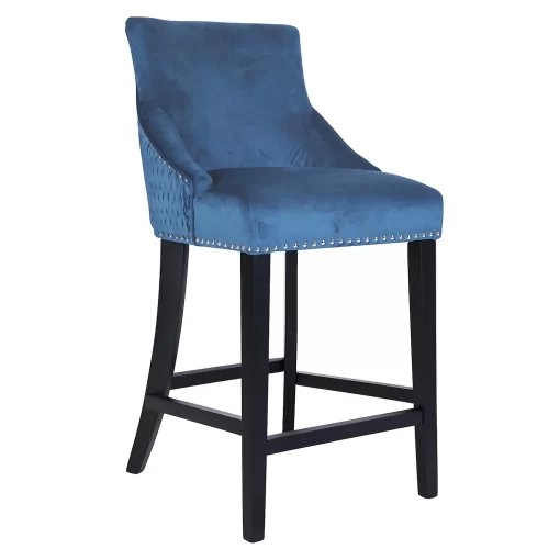Annabelle Velvet Bar Stool - Navy -Optimal Furniture Store 13223768 6124927306470291