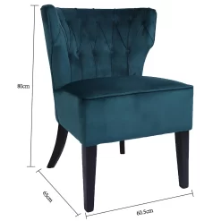 Sadie Velvet Accent Chair - Aegean Blue 19 Sadie Velvet Accent Chair - Aegean Blue -Optimal Furniture Store 13223769 1444958840774388