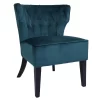 Sadie Velvet Accent Chair - Aegean Blue -Optimal Furniture Store 13223769 1504958840587044