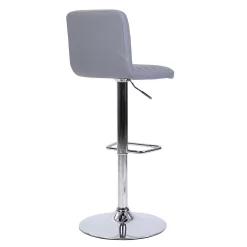 Chet Height Adjustable Faux Leather Bar Stool - Grey -Optimal Furniture Store 13223770 2014927306587285