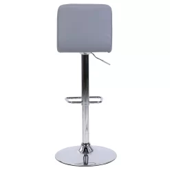 Chet Height Adjustable Faux Leather Bar Stool - Grey -Optimal Furniture Store 13223770 5794927306608099