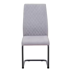 Skelby Cantilever Dining Chairs - Set Of 2 - Silver Grey -Optimal Furniture Store 13244352 1514947968239419