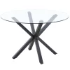 Ludlow Round Glass Dining Table - Charcoal -Optimal Furniture Store 13244362 2424947243449697