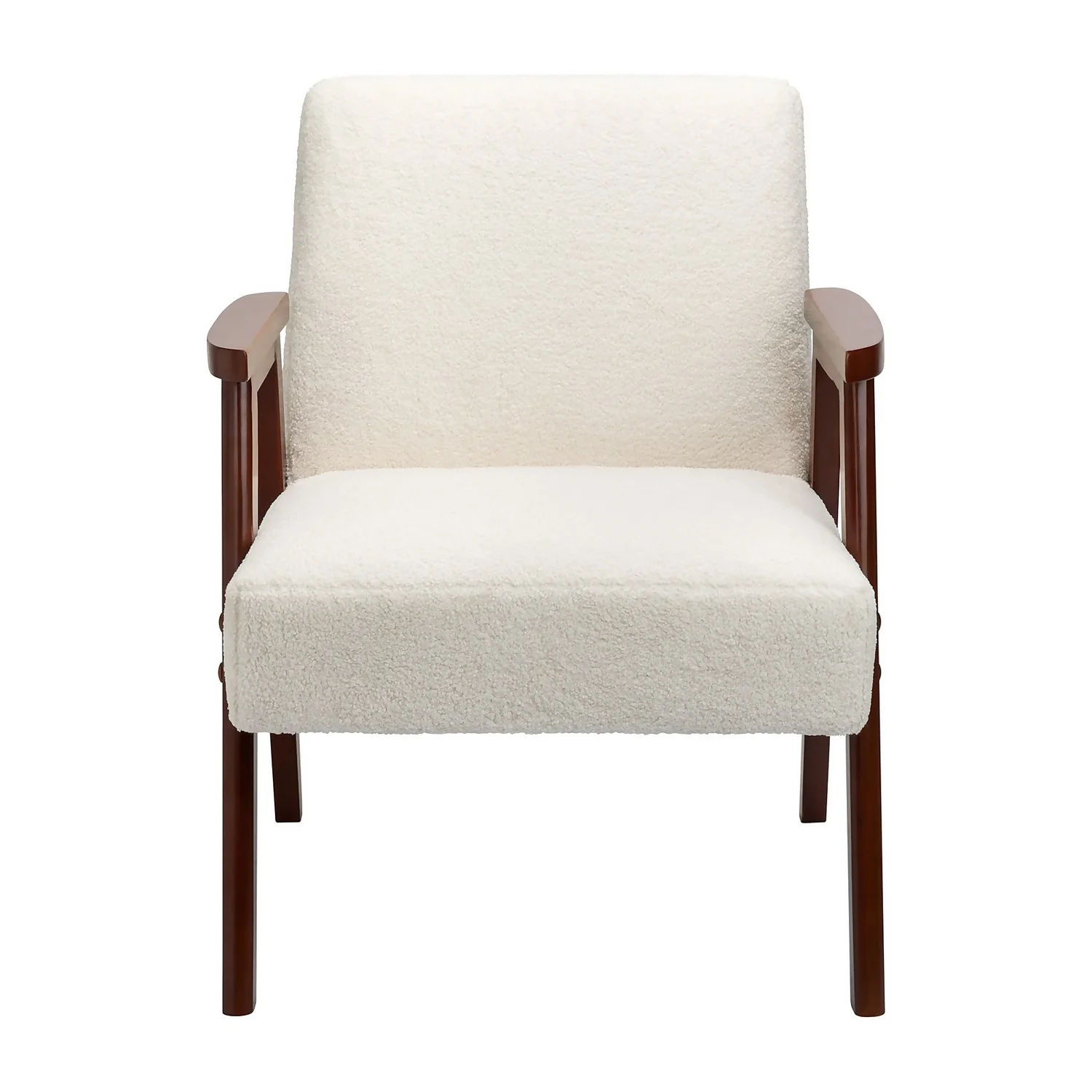 Alex Mid Century Boucle Armchair - Cream 5 Alex Mid Century Boucle Armchair - Cream - Image 3