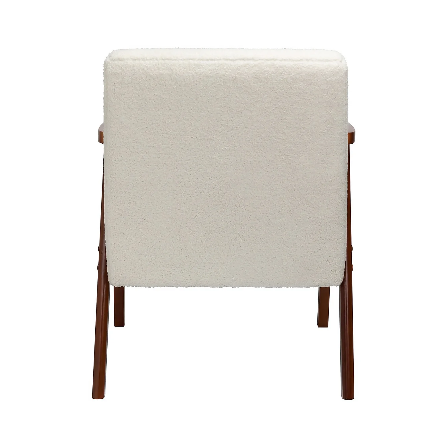 Alex Mid Century Boucle Armchair - Cream 6 Alex Mid Century Boucle Armchair - Cream - Image 4