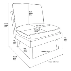 Pippa Pillow Accent Chair - Blue -Optimal Furniture Store 13514417 5275014368835176
